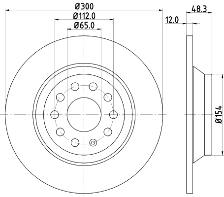 Диск тормозной MINTEX MDC2527