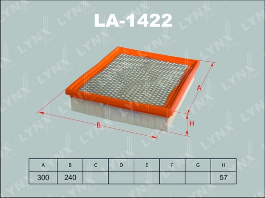 Фильтр воздушный LYNXAUTO LA1422