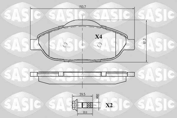 Колодки тормозные дисковые SASIC 6210003
