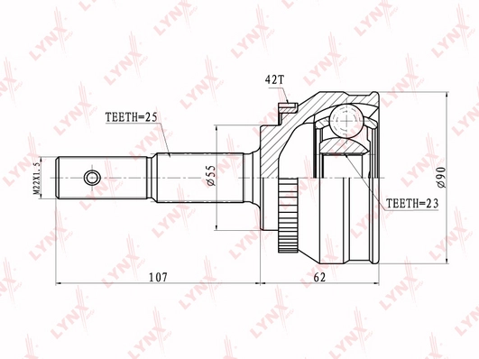 Граната наружная LYNXAUTO CO5738A