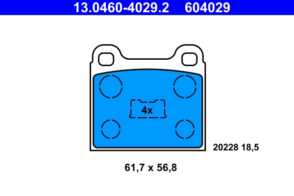 Колодки тормозные дисковые ATE 13.0460-4029.2