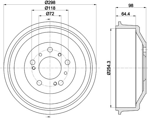 Барабан тормозной MINTEX MBD041