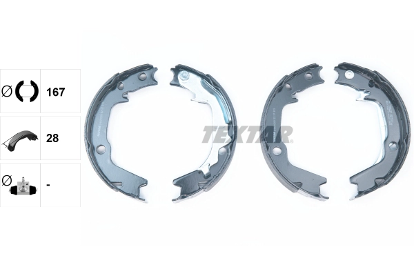 Колодки тормозные барабанные TEXTAR 91068500