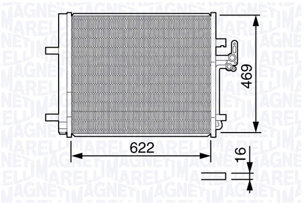 Конденсатор кондиционер MAGNETI MARELLI 350203645000