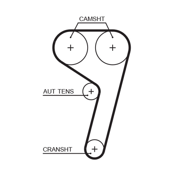 Комплект ремня грм (7883-11670) GATES K045669XS