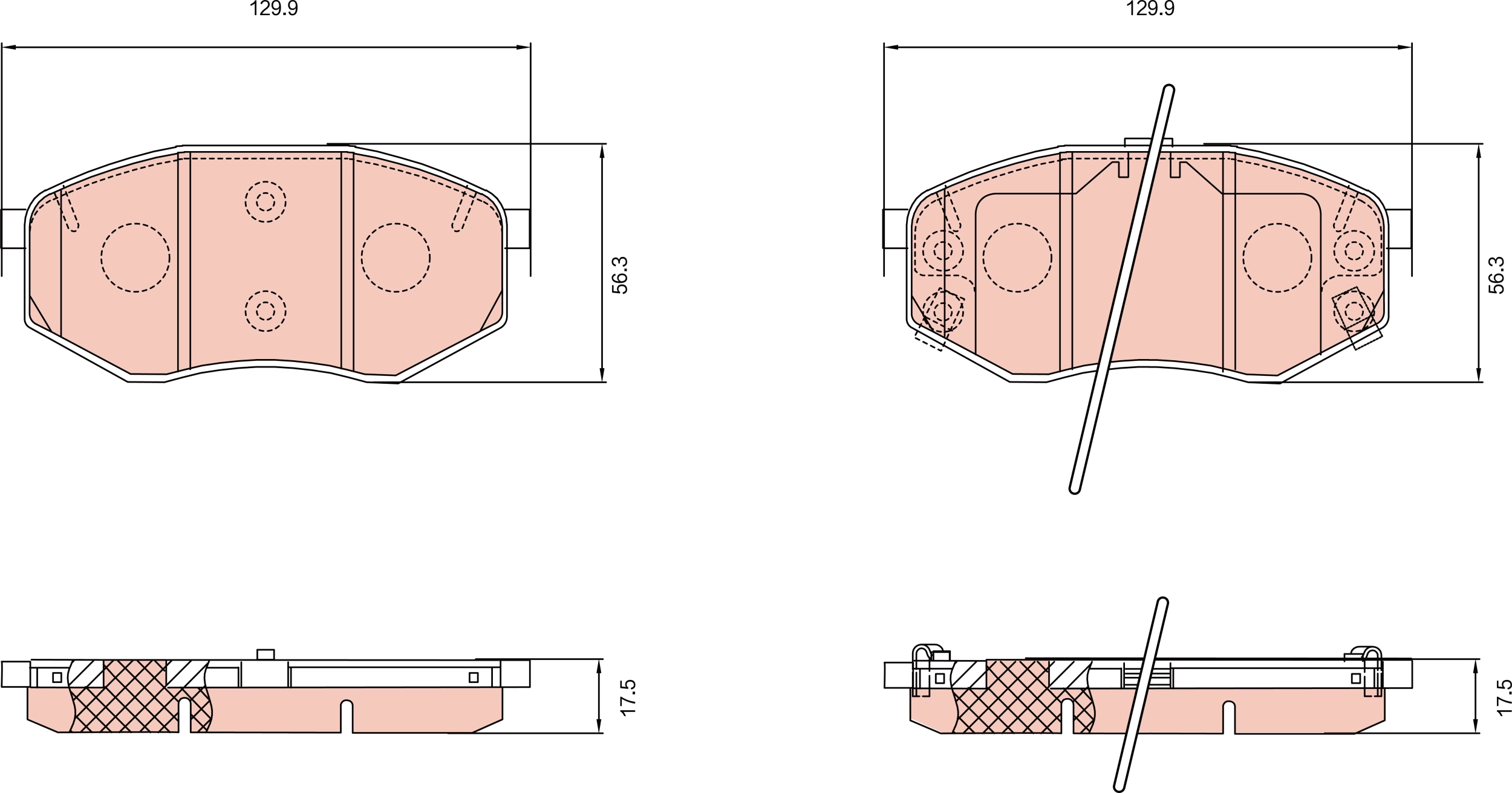 Комплект колодок для дисковых тормозов TRW GDB8145DT