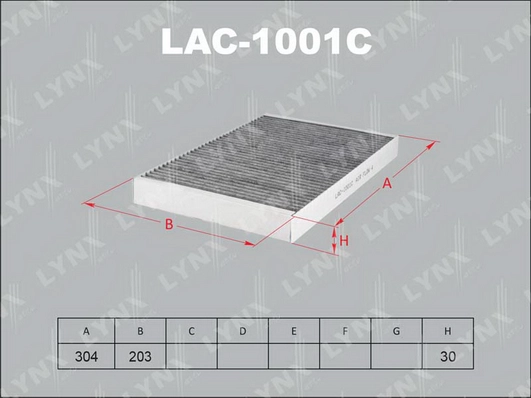 Фильтр салона LYNXAUTO LAC1001C
