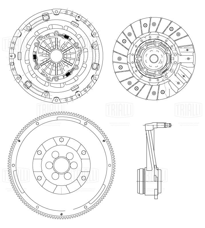 Комплект сцепления TRIALLI FR1817