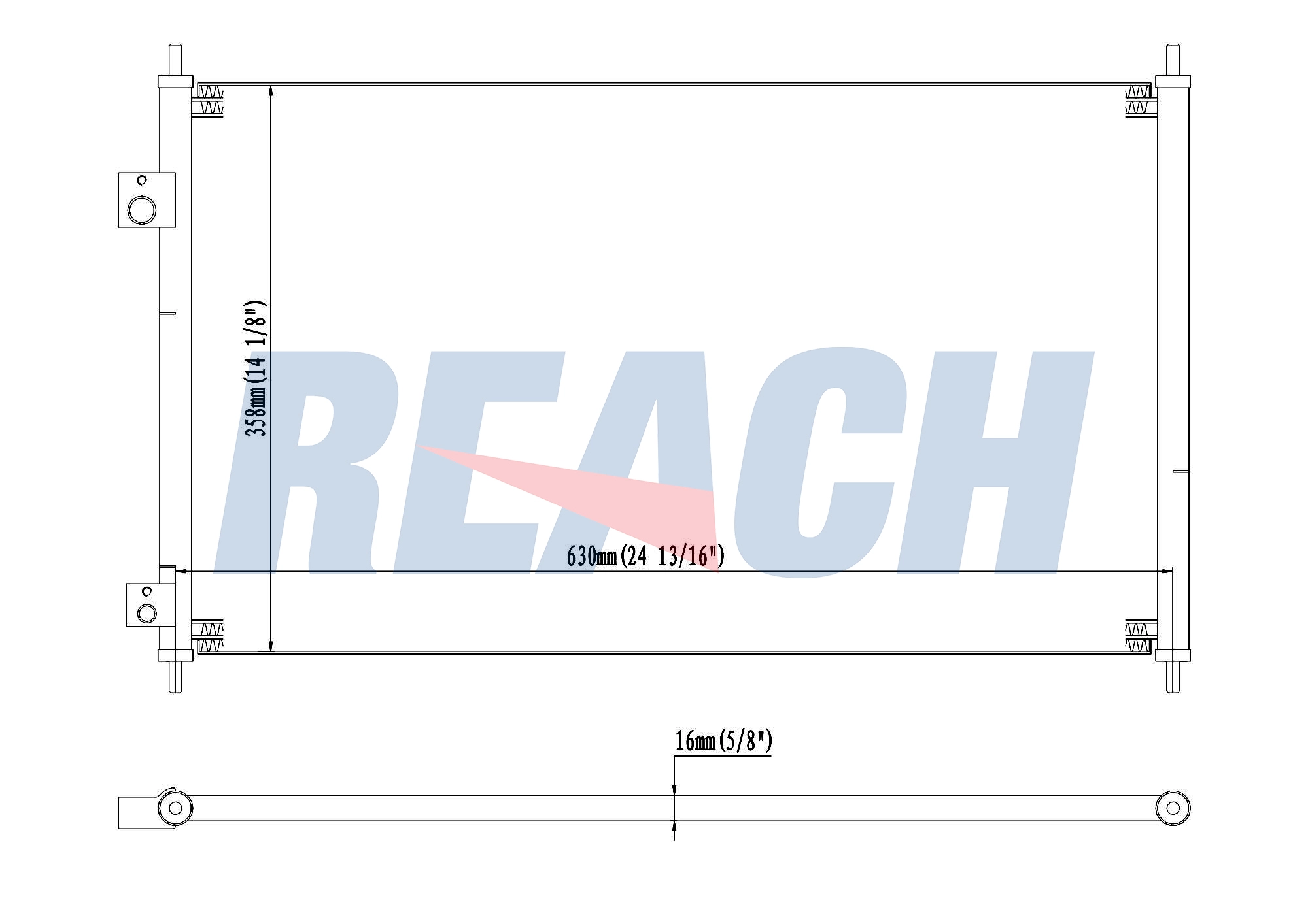 Радиатор кондиционера REACH 1.31.4977.P