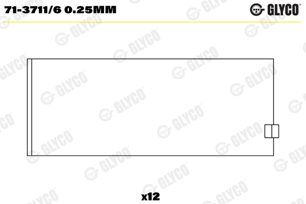 Вкладыши двигателя GLYCO 71-3711/6 0.25MM