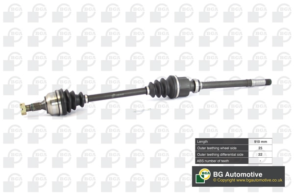 Полуось peugeot 307 2005-2009 BGA DS6724RA