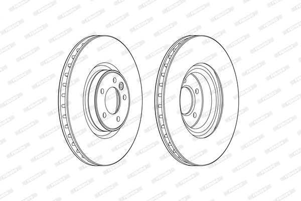 Тормозной диск перед lr range/diccovery 15- FERODO DDF2601C1