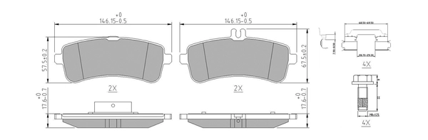 Тормозные колодки зад mb w212/w166 s63 amg 08- FERODO FDB5108