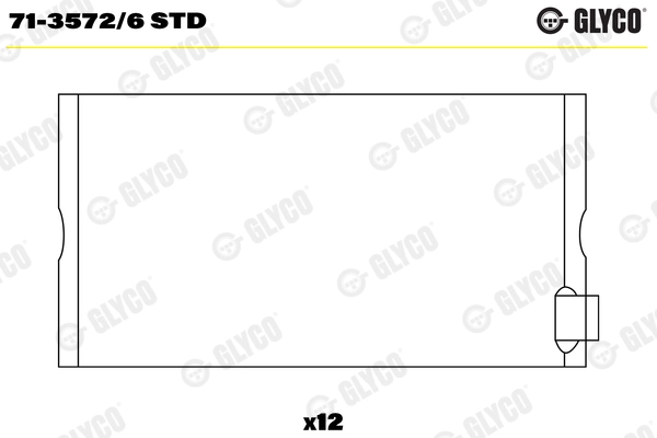Вкладыши двс шатунные (к-т) GLYCO 71-3572/6 STD