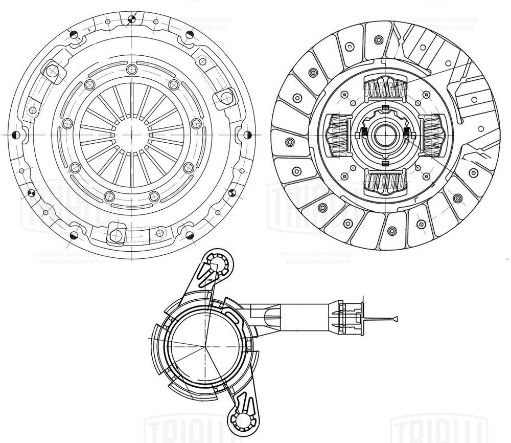 Комплект сцепления TRIALLI FR1102