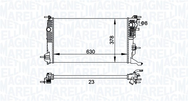 Bm1583 радиатор охлаждения двигателя renault scenic/megane 1.5 dci 09- MAGNETI MARELLI 350213158300