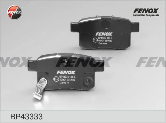 Комплект тормозных колодок дисковый тормоз FENOX BP43333