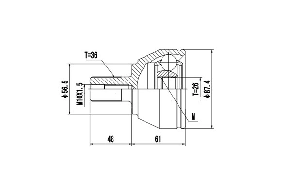Шарнирный комплект приводной вал DYNAMATRIX-KOREA DCV899288