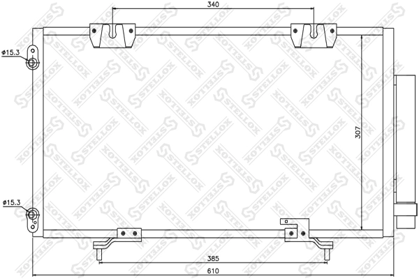 Конденсатор кондиционер STELLOX 10-45029-SX