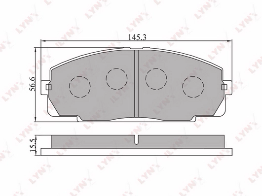 Комплект тормозных колодок дисковый тормоз LYNXAUTO BD-7508