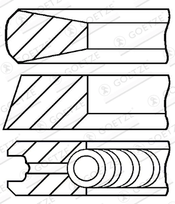 Комплект поршневых колец GOETZE ENGINE 08-783800-00