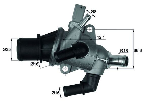Термостат охлаждающая жидкость behr MAHLE/KNECHT TI 158 83