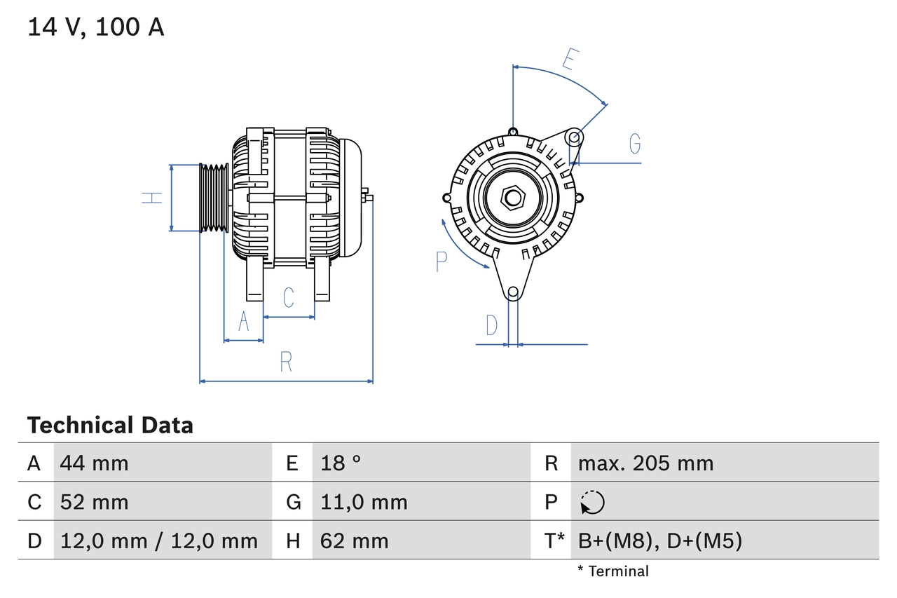 Генератор BOSCH 0 986 049 231