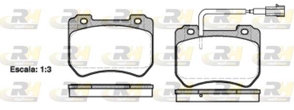 Комплект тормозных колодок дисковый тормоз ROADHOUSE 21444.01