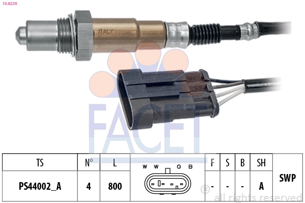Лямбда-зонд made in italy - oe equivalent FACET 10.8239