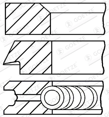 Комплект поршневых колец GOETZE ENGINE 08-215300-10