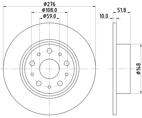Тормозной диск HELLA/BEHR/PAGID 8DD 355 106-381