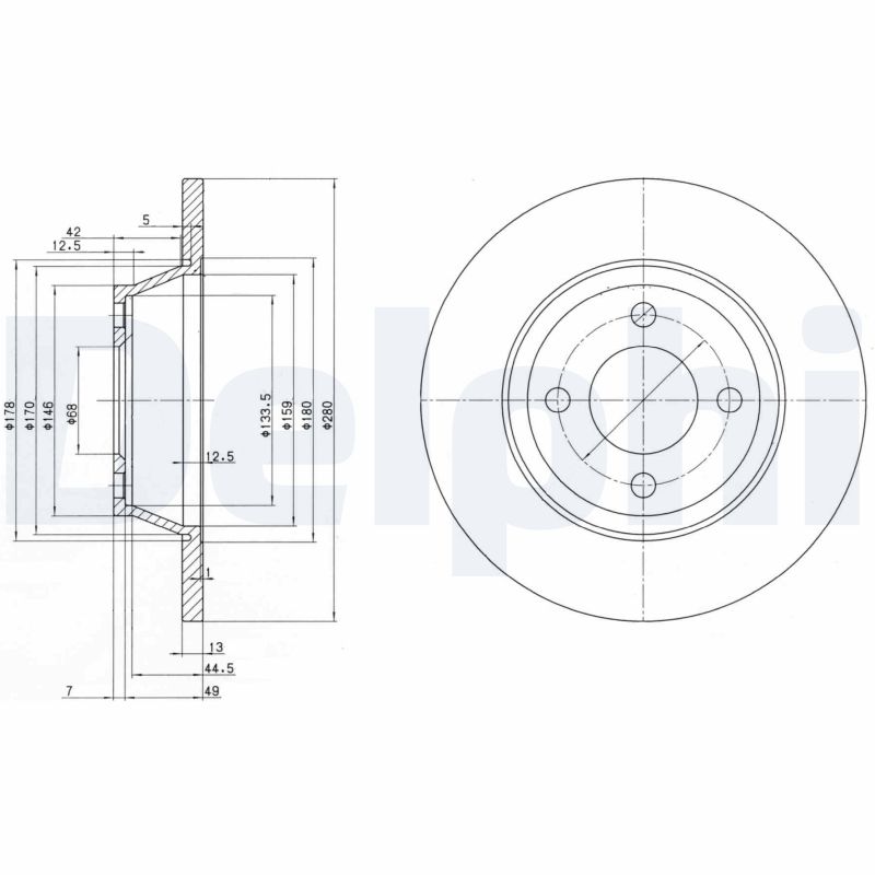 Тормозной диск DELPHI BG2783