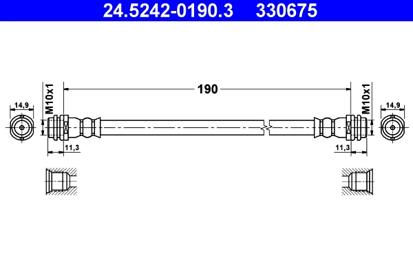 Тормозной шланг ATE 24.5242-0190.3