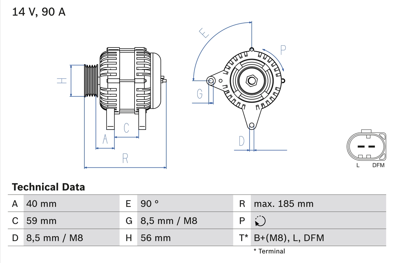 Генератор BOSCH 0 986 042 700