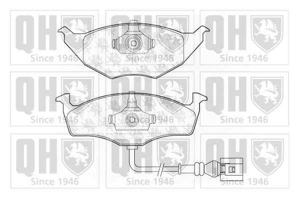 Комплект тормозных колодок дисковый тормоз QUINTON HAZELL BP1300