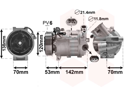 Компрессор кондиционер VAN WEZEL 0100K143