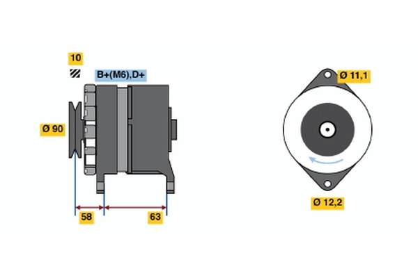 Генератор BOSCH 0 120 489 212