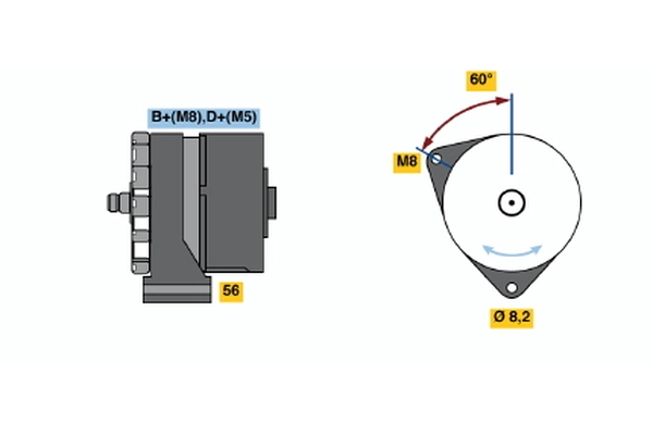 Генератор BOSCH 0 120 489 362