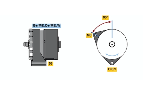 Генератор BOSCH 0 120 489 369