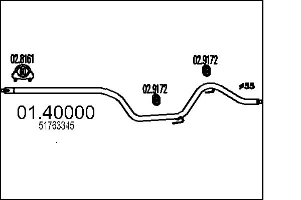 Труба выхлопного газа MTS 01.40000