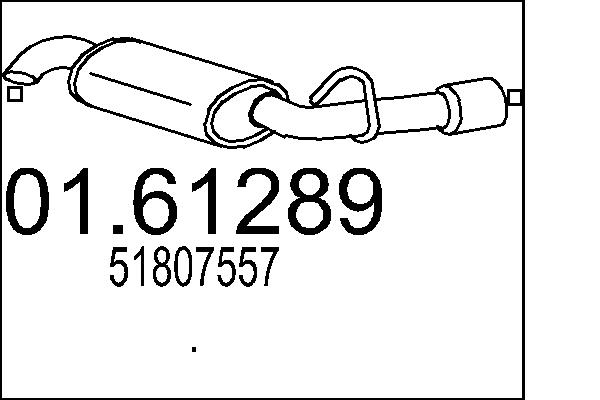 Глушитель выхлопных газов конечный MTS 01.61289