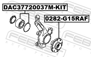 Ступица колеса FEBEST 0282-G15RAF