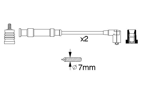 Комплект проводов зажигания BOSCH 0 356 912 807