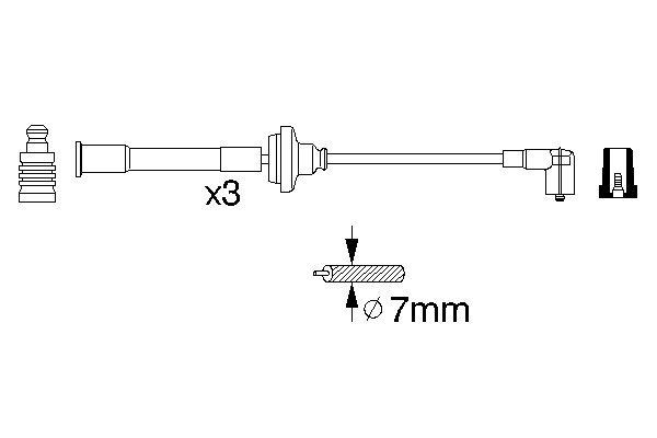 Комплект проводов зажигания BOSCH 0 356 912 839