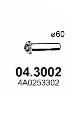 Труба выхлопного газа ASSO 04.3002
