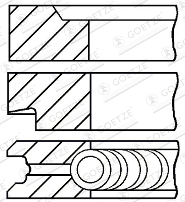 Комплект поршневых колец GOETZE ENGINE 08-107100-10