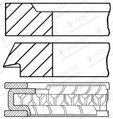 Комплект поршневых колец GOETZE ENGINE 08-109008-10