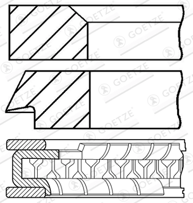 Комплект поршневых колец GOETZE ENGINE 08-110500-00