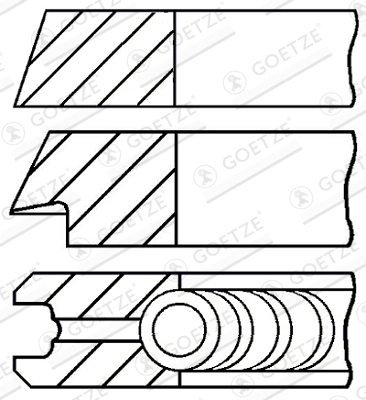 Комплект поршневых колец GOETZE ENGINE 08-991000-00