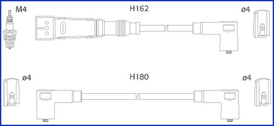 Комплект проводов зажигания hueco HITACHI 134715
